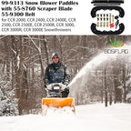 99-9313 Snow Blower Paddles with 55-8760 Scraper 55-9300 Belt Replaces Toro 125-1128, 55-9250, 55-9251, 88-0771 for Toro 38518 CCR2000 CCR2400 CCR2400E CCR2400R CCR2500 CCR3000 Snowthrowers