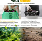 Compostable Bags, 6 Gallon Food Scraps Yard Waste Bags,Fits 5-6-8 Gallon trash can, 30 Liter, 70Count, Heavy Duty 0.85 Mils, ASTMD 6400 Kitchen Trash Bags, BPI&OK compost HOME certified