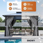 12 Ft. W X 12 Ft. D Aluminum Patio Hardtop Gazebo