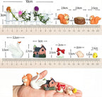 Mini Fairy Garden Accessories 103 PCS Mini Resin Animals for Terrarium Decor Bulk Miniature Garden Accessories for Potted Landscape and Dollhouse Fairy Garden Kit for Outdoor Decor