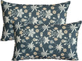 ADLIVWYD Lumbar Pillows for Indoor Outdoor uses,Waterproof Removable Cover with Zipper Outdoor Pillows Set of 2 for Patio Furniture,12×20 Inch (Charcoal Floral)