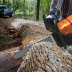 380 Gas Chainsaw, 72cc 2-Cycle 3.6KW 4.8HP Power Chain Saw with 24 Inch Alloy Bar, OEM Code F380W, Replacement For Stihl MS381, MS380, 038, NS872, Heavy Duty Logging
