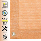 SUNNY GUARD Shade Cloth Custom Size 4x9 FT Sun Shade Screen Fabric Shade Cover Tarp with Grommets for Pergola Backyard Garden, Peach Fuzz(We Customized)