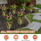 TOMBABY Garden Outdoor Butterfly Enlarge Thickened Wind Resistant Metal Agave Garden Art Metal Plant Country Sculpture Statue Decorations Ornaments Artificial Waterproof lieslight Green 3pcs
