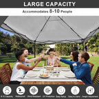KAMPKEEPER 10x10 Easy Pop Up Canopy Tent with Sidewalls, Instant Outdoor Shade Shelter with Removable 10FT Sun Walls, Quick Setup Waterproof and UV-Resistant for Patio (Black, 1 sidewall)
