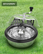 16 Inch Bud Leaf Bowl Trimmer, 16" Trim Bowl with Clear Visibility Dome and Sharp Stainless Steel Blades, for Twist Spin Cutting Buds, Flowers, Leaves, Hydroponics Plants