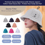 Cotton Towel Sauna Hat – Washable & Soft – Unisex Design for Men and Women