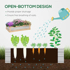 Outsunny Raised Garden Bed with Polycarbonate Greenhouse, Wooden Garden Cold Frame Greenhouse, Flower Planter Protection, 48" x 24" x 32", Natural