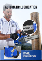WILD BADGER POWER Brushless 12 Inch Chainsaw Cordless, 20V Battery Chainsaw with 1 x 4.0Ah Battery, Electric Chainsaws with Tool-free Chain Tension, Auto Oiling for Wood Cutting Trimming Branch