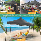 COBIZI 10x10 Pop Up Heavy Duty Canopy with 4 Sidewalls and Hexagonal Legs, Easy up Tent for Events, Parties, Camping, Outdoor Canopy with Portable Bag, Waterproof & UPF50+ (Gray)