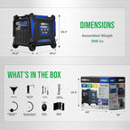 DuroMax XP16000iHT 16,000-Watt Tri Fuel Portable Digital Inverter Generator - Gas, Propane & Natural Gas, Remote Electric Start, Whole Home Power Backup, Transfer Switch Ready, RV & Emergency Ready