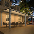 AECOJOY 20' x 10' Outdoo Gazebo for Patio, Large Wall-Mounted Pergolas and Gazebos Clearance Hard Top 10x20 Lean to Metal Gazebo Shelter Patio Roof, Heavy Duty Awnings for Patio, Decks
