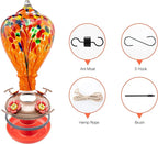 Muse Garden Hummingbird Feeders for Outdoors Hanging, Blown Glass Hummingbird Feeder Gifts for Mom, Garden Decor for Outside, Unique Gifts Idea for Women, 34OZ, Orange Fireworks