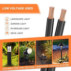 SUNVIE 100FT 16/2 Low Voltage Landscape Wire, 16 Gauge Low Voltage Stranded Copper Wire, 16 AWG 2 Conductor Electric Wire Direct Burial Lamp Wire for Landscape Lighting Wire, ETL Listed, Black