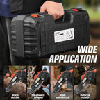 DNA MOTORING Mini Chainsaw, 6 Inch Electric Chain saw Cordless Handheld Chainsaw w/ 2 20V 2000mAh Batteries, Small Handheld Battery Powered Super Saw for Tree Trimming, Wood Cutting, TOOLS-00727-RD