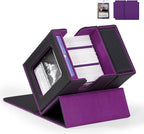 Trading Card Deck Box with Commander Display，2 in 1 MTG Storage Holds 100 Double-Sleeved Cards，1 Deck Boxes & Dice Tray Included，Fits MTG, TCG, PTCG & Sports Cards
