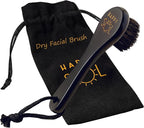 Dry Facial Brush, Exfoliating Face Brush, High Quality Beechwood, Supports Lymphatic Drainage, Natural Face Brush