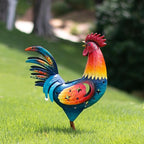 Natelf Solar Rooster Statue Metal Rooster Decor with Solar Light, Weather-Resistant Outdoor Garden Art for Yard, Patio, Lawn, Home Unique Gift for Family and Friends