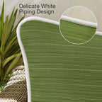 Decorative Outdoor Water Repellent Throw Pillows with Inserts, Set of 4, 20" x12" Pillows for Patio, Backyard, Bed, Couch, and Patio Furniture, Lawn Green