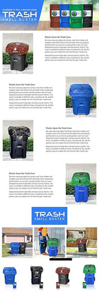 32 Gallon Trash Can Cover Odor Eliminating Bag with Elastic Band Lemon Scented Durable Chemical Free 1 Cover
