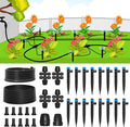 MIXC Drip Irrigation System,Quick Connector Garden Watering System Automatic Sprinkler System Kit for Lawn Raised Bed Greenhouse Plant Watering System (16FT Main Tube+ 79FT 1/4'' Tube)