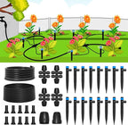 MIXC Drip Irrigation System,Quick Connector Garden Watering System Automatic Sprinkler System Kit for Lawn Raised Bed Greenhouse Plant Watering System (16FT Main Tube+ 79FT 1/4'' Tube)