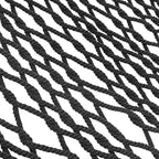 Lazy Daze Hammocks Double Rope Hammock, 2 Person Traditional Outdoor Hand Woven Cotton Rope Hammock with Spreader Bar, Chains, Tree Straps for Patio Yard - Max 450 Lbs, Dark Grey
