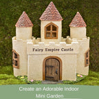PRETMANNS Fairy Garden House – Large Fairy House for Outside – 9” High with Door That Opens – Sturdy Fairy Garden Building – Adorable Miniature Garden Accessories Supplies