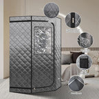 Smartmak Portable Steam Sauna, Full Body Sauna Tent for Home, Personal Home Sauna Box, with 4L & 1500W Steamer, Remote Control, Upgraded Folding Chair