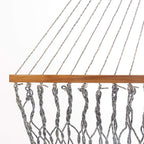 Original Pawleys Island Large Navy DuraCord Rope Hammock – 13 ft. x 55 in., 2-Person, 450 lb Capacity, Oak Spreader Bar, Zinc-Plated Hardware, Handcrafted in The USA