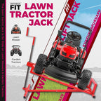 KUAFU Lawn Mower Lift Jack, Telescopic Maintenance Jack for Lawn Mowers and Garden Tractors, Manual Handle & Power Tool Extension Red, GO-3711