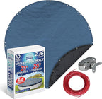 Winter Swimming Pool Cover for 21 ft Aboveground Round Pool Size, Value Plus Choice Series, Solid Material, Color - Denim Blue, Pool Cover Choice 3521-4CHOICE