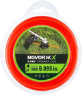 0.095“ Red 100Ft Trimmer Line Heavy Duty, Professional Round Weed Wacker String for Gas and Electric Grass Trimmer and Brushcutters, Fits Most Standard Models