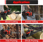 Gas Chainsaw 18 Inch, 58CC 2 Stroke Gas Powered Chainsaw, Single Cylinder Air-cooled Petrol Chain Saws Gas for Cutting Wood Outdoor Garden Farm Home
