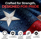 American Flag for Outside Heavy-Duty US Flag with Embroidered Stars Reinforced Material USA Flag Built for Outdoors Sewn Stripes UV Protection Brass Grommets (3x5 ft)