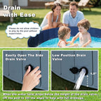 UCCY Foldable Dog Pool for Large Dogs Hard Plastic Kiddie Swimming Pool Non-Slip Portable Dog Bathtubs Collapsible Multi-Use Whelping Box Ball Pit Outdoor Pool for Backyard Duck Pond Grey L-48"x12"
