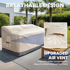 Extra Heavy Duty 2 Seater Outdoor Couch Cover Waterproof Up to 8000pa, Patio Furniture Sofa Covers with Air Vent, Outdoor Loveseat Bench Cover, 76" W x 33" D x 32"H