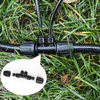 MIXC 1/2 to 1/4 Drip Irrigation Fittings, Anti-Leak 4-Way Barbed Tee Connectors, Push-to-Connect Irrigation Fittings for 1/2" Tubing (1/2" ID x 0.67" OD) 10 Pack