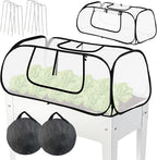 45*22*16" Plant Covers Freeze Protection with Two Air Hole and Breathable Mesh for Raised Beds, Accelerator Plants Cover, Mini Greenhouse Cover, Frost Cover for Plant Vegetable Seedling Protector 2PCS