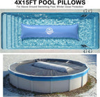 Pool Pillows for Above Ground Pool, Ultra Thick Cold-Resistant Pool Air Pillow for Winterizing 0.4mm PVC Material Pool Cover Air Pillow, 4 x 15 Ft