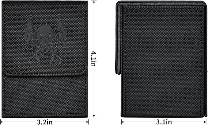 ZLCA Card Deck Box for MTG Yugioh TCG, Card Storage Box with Dividers Holds 100+ Sleeved Cards, Premium Card Deck Case Compatible with CCG Trading Cards (Purple,Puzzle)