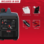 A-iPower 1500 Watt Portable Quiet Inverter Generator Gas Powered, Small Ultra Lightweight Quiet Generator for Camping, Tailgating, Home Backup, Emergency, EPA & CARB Compliant, CO Sensor (SUA1500i)