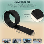 SIMOND STORE - Rubber Snow Plow Cutting Edge – Heavy Duty 96" x 8" x 0.39" Snow Plow Deflector Smooth & Surface-Safe Snow Clearing - Fit for ATV, Tractors,Skid Steers & UTVs Snow Pusher Cutting Edge
