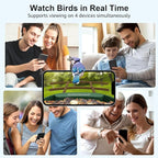 birdsnap® PAV- Smart Bird Feeder with Camera Solar Powered, 64GB Card & 2K HD Record Video Bird Camera Live with 5 DIY Add-ons, AI Identify Auto Capture, Ideal Gift for Birds Lover