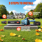 SENIX Leaf Blower Cordless, 60V Max 1300W Brushless Electric Leaf Blowers, 810 CFM & 170 MPH, Stepless Speed, Cruise Control, 60V 4.0Ah Battery & Charger Included,Blowers for Lawn Care, Yard, Garden