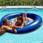 JAMBO Huge Round 76 x 76 Tanning Pool Lounger, Pool Float, Inflatable Sun Tanning Pool Float, Tanning Chair, Pool Floats Adult, Water Lounge Raft Pool Lounger Adults, Tanning Raft Sunchill Tanning Bed