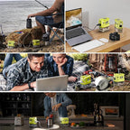 2 Packs Real 200W Power Inverter Compatible With Ryobi, VoLtTech Battery Inverter DC 18V to AC 110V Portable Phone Charger Generator Power Supply with 2 USB Ports & 1 Type-C & 1 AC Outlet (No Battery)