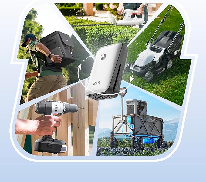 Litheli Electric Snow Shovel Cordless 20V, Lightweight Battery Powered Snow Blower with 4.0Ah Battery, Easy Snow Removal Tool for Driveways, Sidewalks, Patios and Decks
