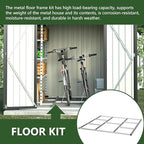 6x6 ft Metal Outdoor Storage Shed,Metal Steel Utility Tool Shed Storage House with Window and Floor Kit for Backyard Garden Patio Lawn Black
