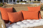 RSH DECOR: Sunbrella Square Throw Pillows Set of 4 | 17" x 17" | Water and Fade-Resistant Performance Fabric | Outdoor Pillow Covers with Down-Alternative Inserts | Canvas Tuscan